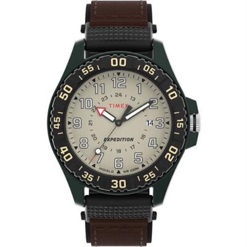 Timex Expedition Acadia Rugged Black Resin Case - Natural Dial - Brown/black