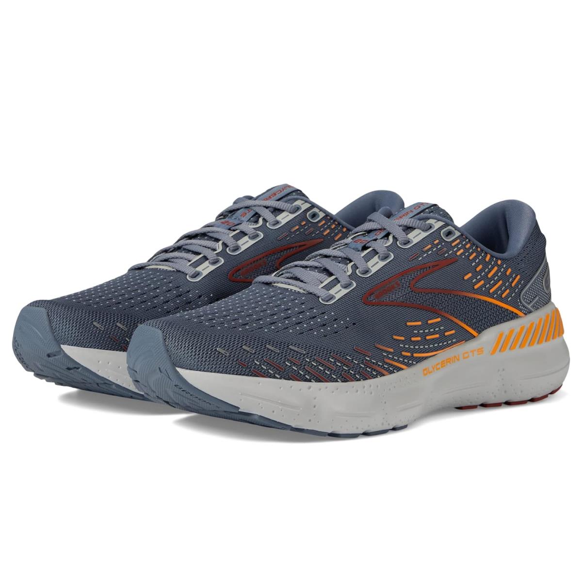 Man`s Sneakers Athletic Shoes Brooks Glycerin Gts 20 Grey/Chili Oil/Orange