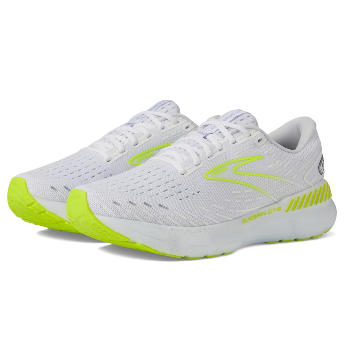 Man`s Sneakers Athletic Shoes Brooks Glycerin Gts 20 White/Nightlife