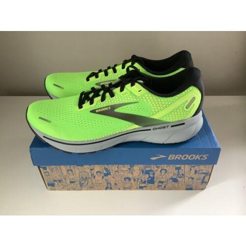 Brooks Ghost 14 Men s Running Shoes - Neon Green - Sz 11.5