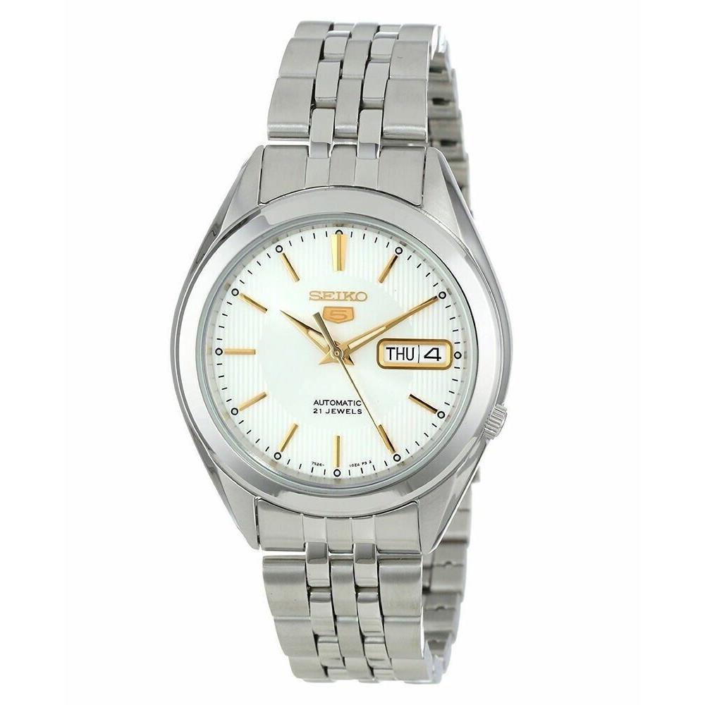 Seiko Men`s SNKL17 Stainless Steel Analog with Silver Dial Watch