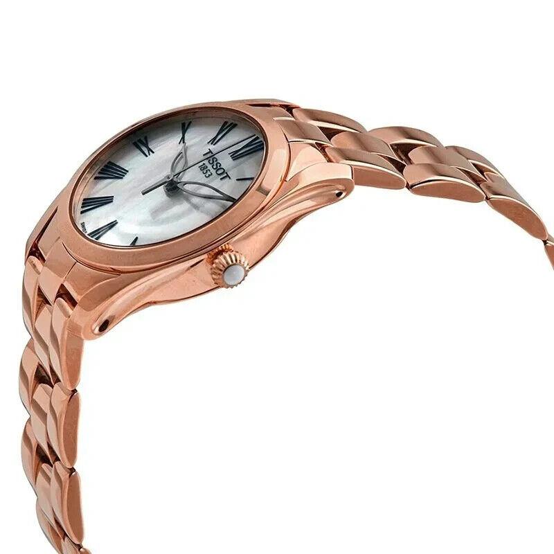 Tissot Wave Mother of Pearl Rose-tone Women`s Watch T1122103311300