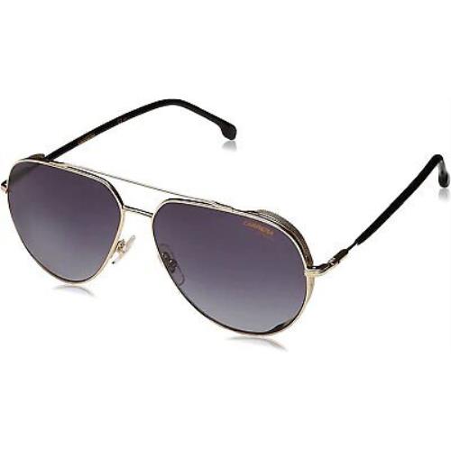 Carrera 221/S Navigator Sunglasses - Black Frame, Gold/Gray Shaded Lens