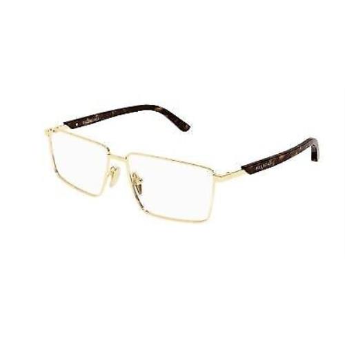 Balenciaga BB0247o-002 Gold Havana Eyeglasses