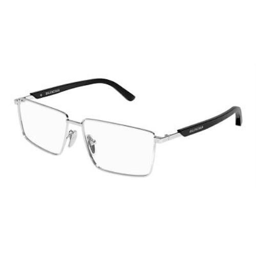 Balenciaga BB0247o-001 Silver Black Eyeglasses
