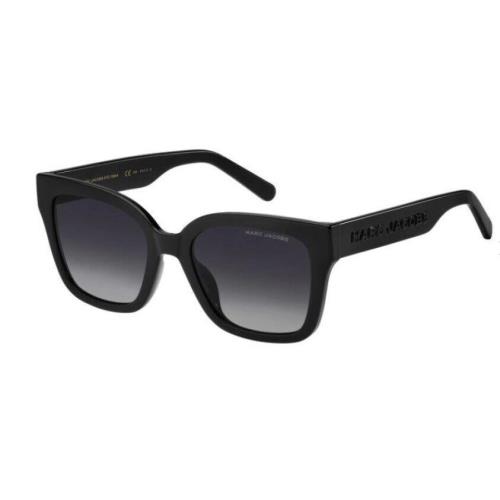 Marc Jacobs MARC-658S 008A/WJ Black/grey Polarized Square Women`s Sunglasses