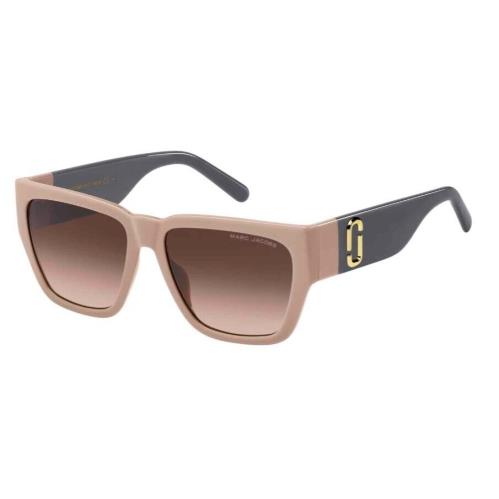 Marc Jacobs MARC-646/S 0690/HA Beige/brown Gradient Rectangular Sunglasses