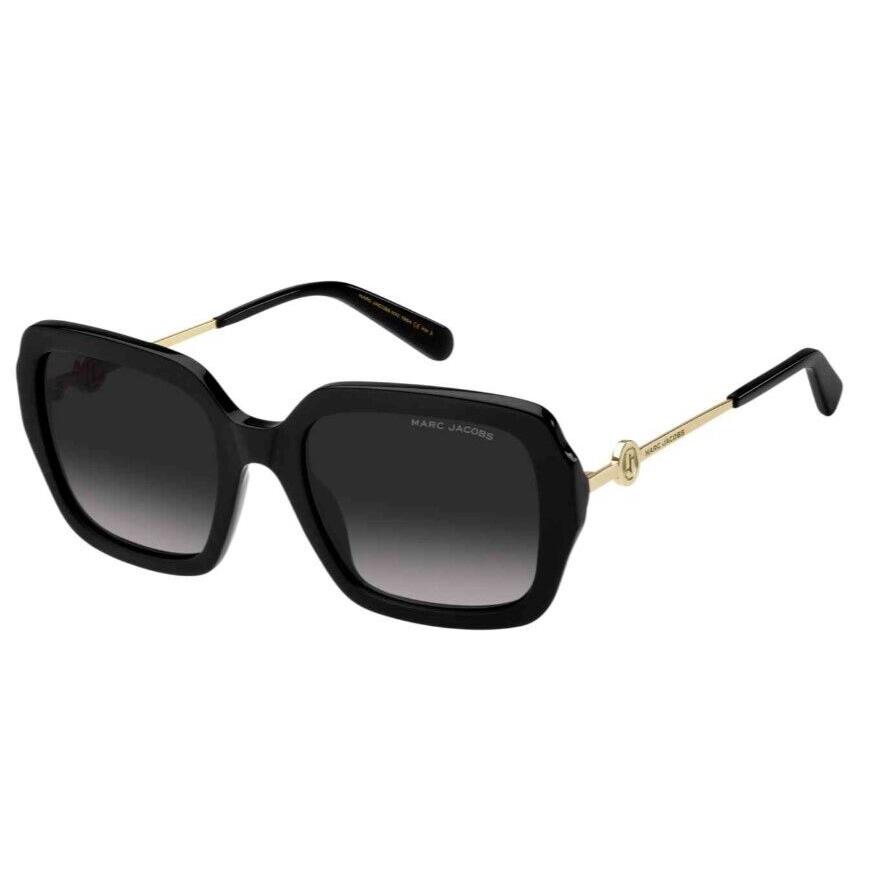 Marc Jacobs MARC-652/S 0807/9O Black/grey Shaded Square Women`s Sunglasses
