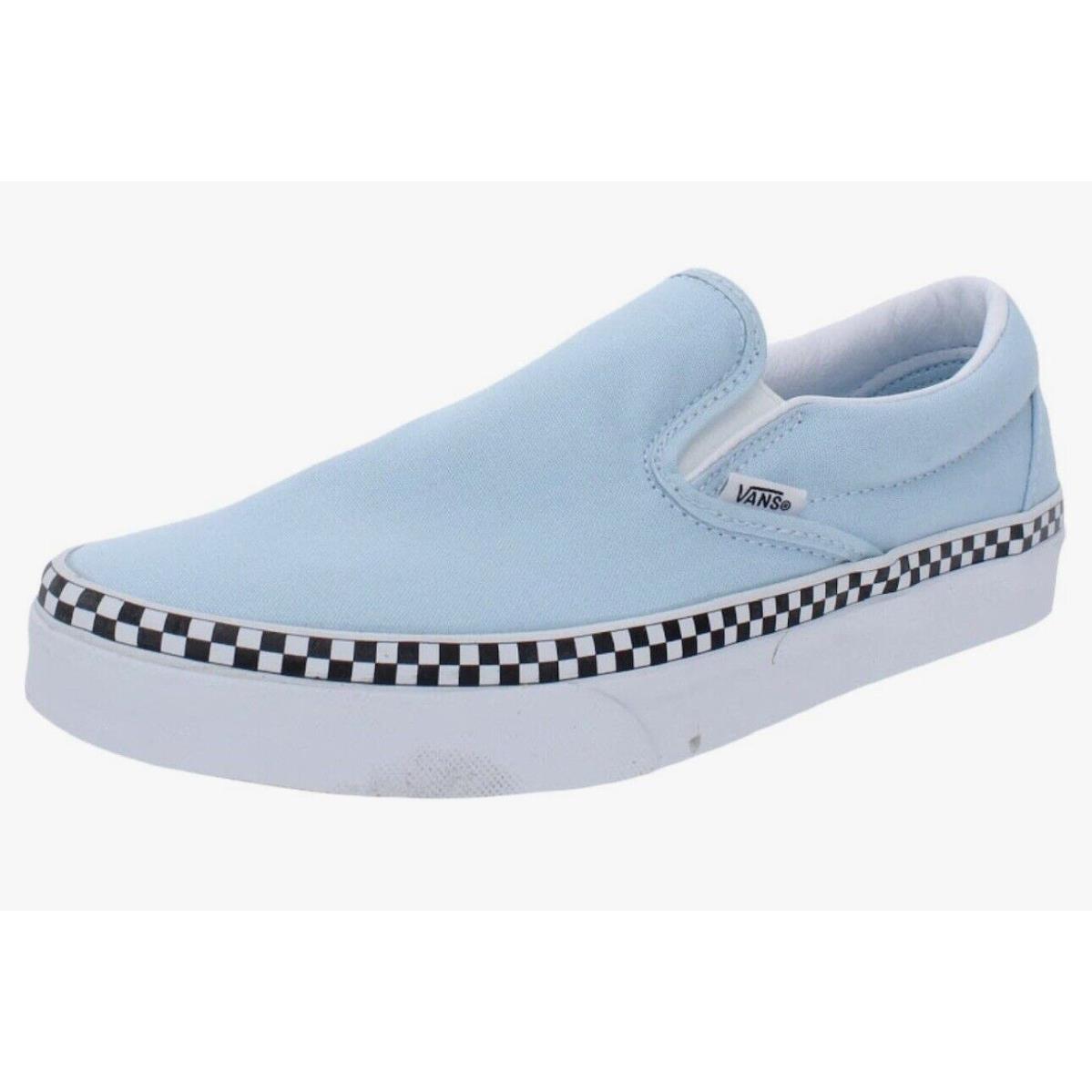 Vans U Classic Slip-on Check Foxing VN0A38F7VLS Size 6.5M/8.0W - Cool Blue/White