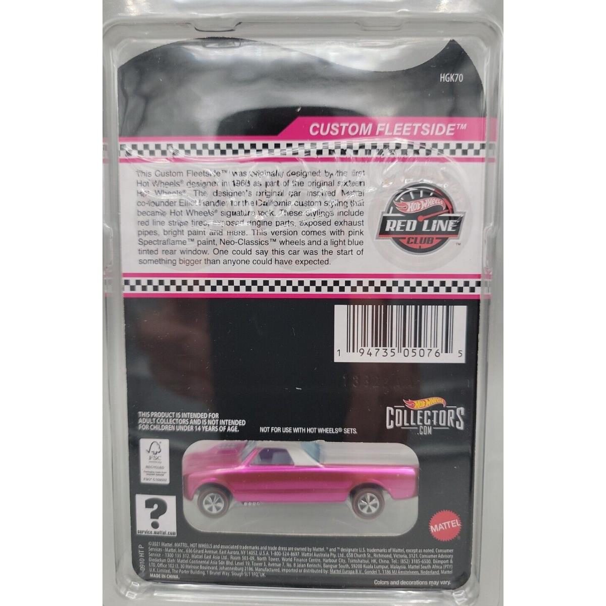 Hot Wheels Rlc Exclusive 2022 Pink Editions Custom Fleetside