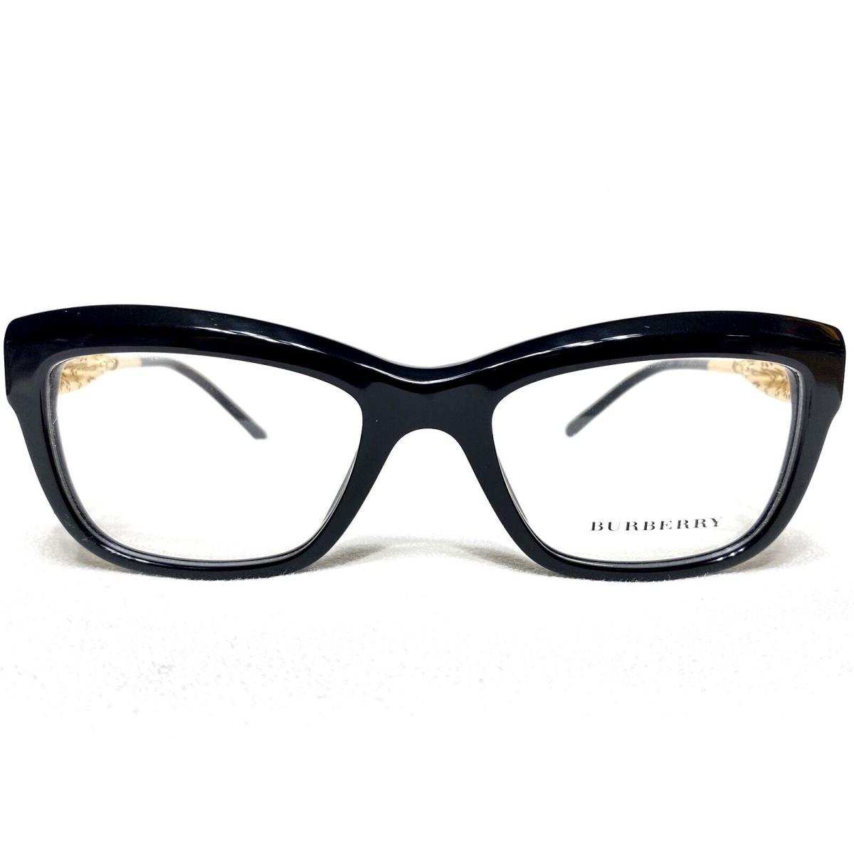 Burberry B2211 3001 Womens Black Square Designer Eyeglasses Frames 51/19 140