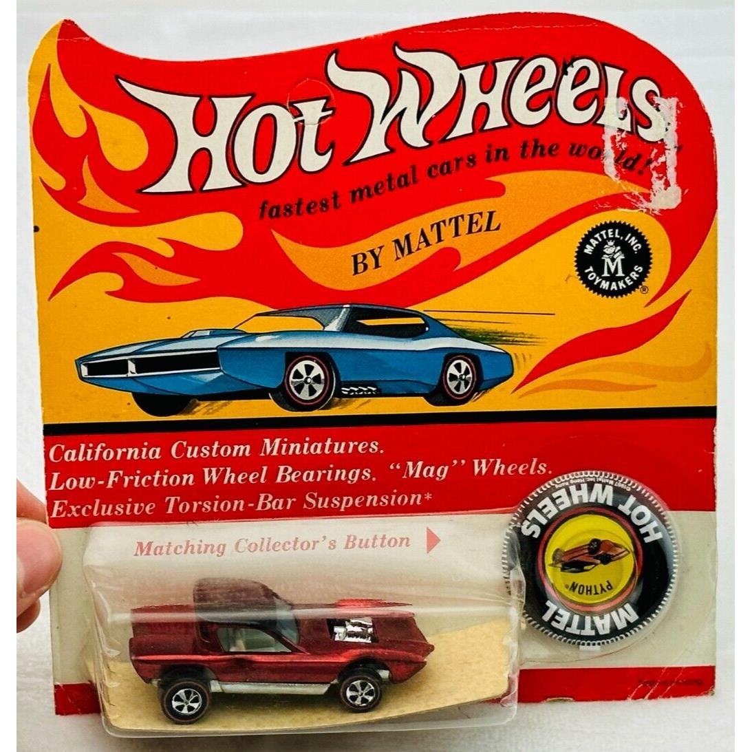 Hot Wheels Redline Python Red HK White Interior Blisterpack BP Carded Wow