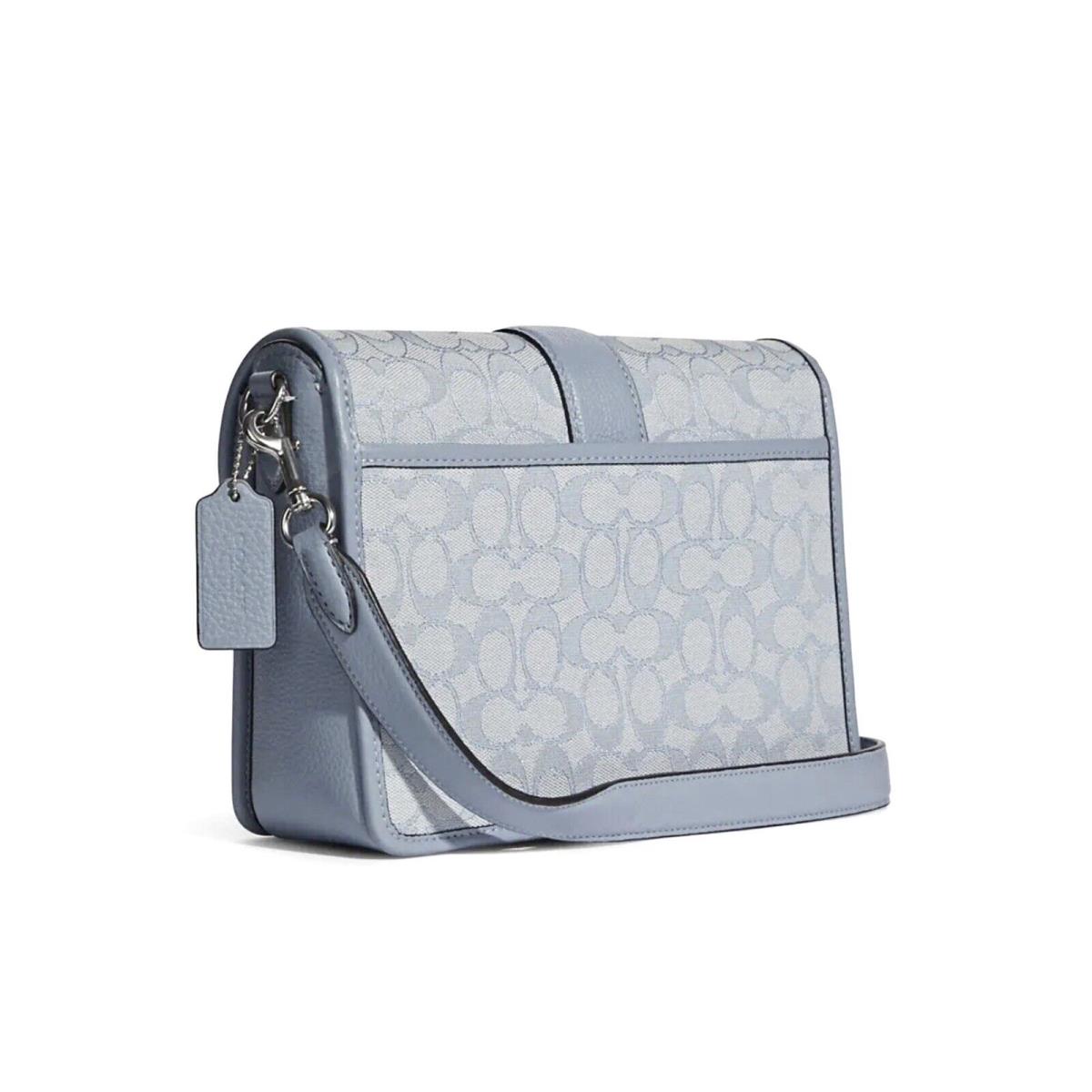 Coach Lonnie Crossbody In Signature Jacquard Silver/marble Blue