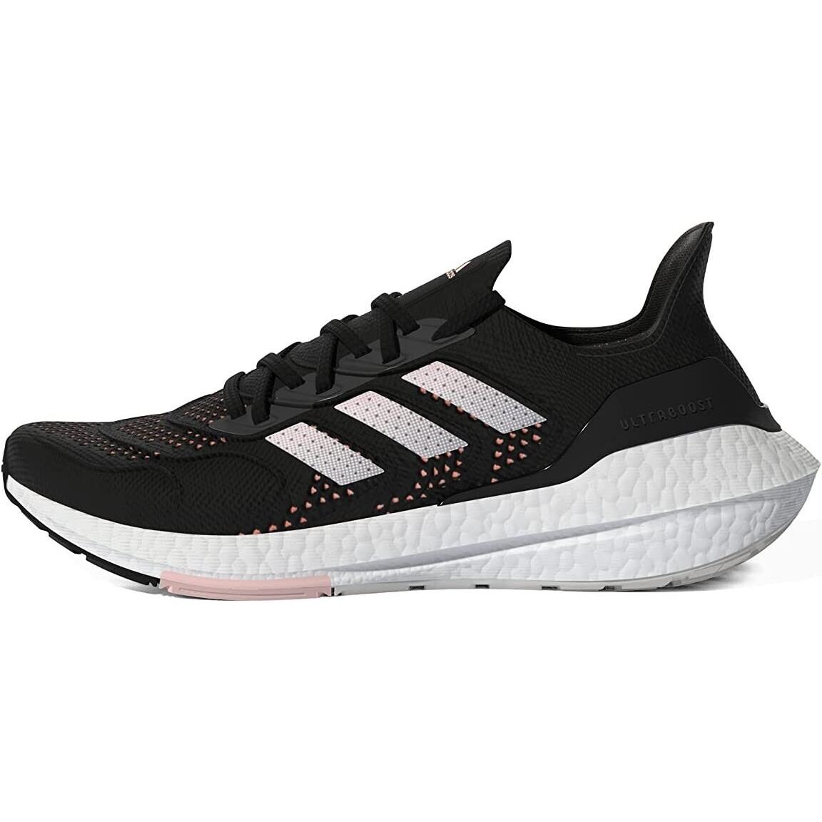 Adidas Women`s Ultraboost 22 Running Shoe Black/clear Orange/crystal White