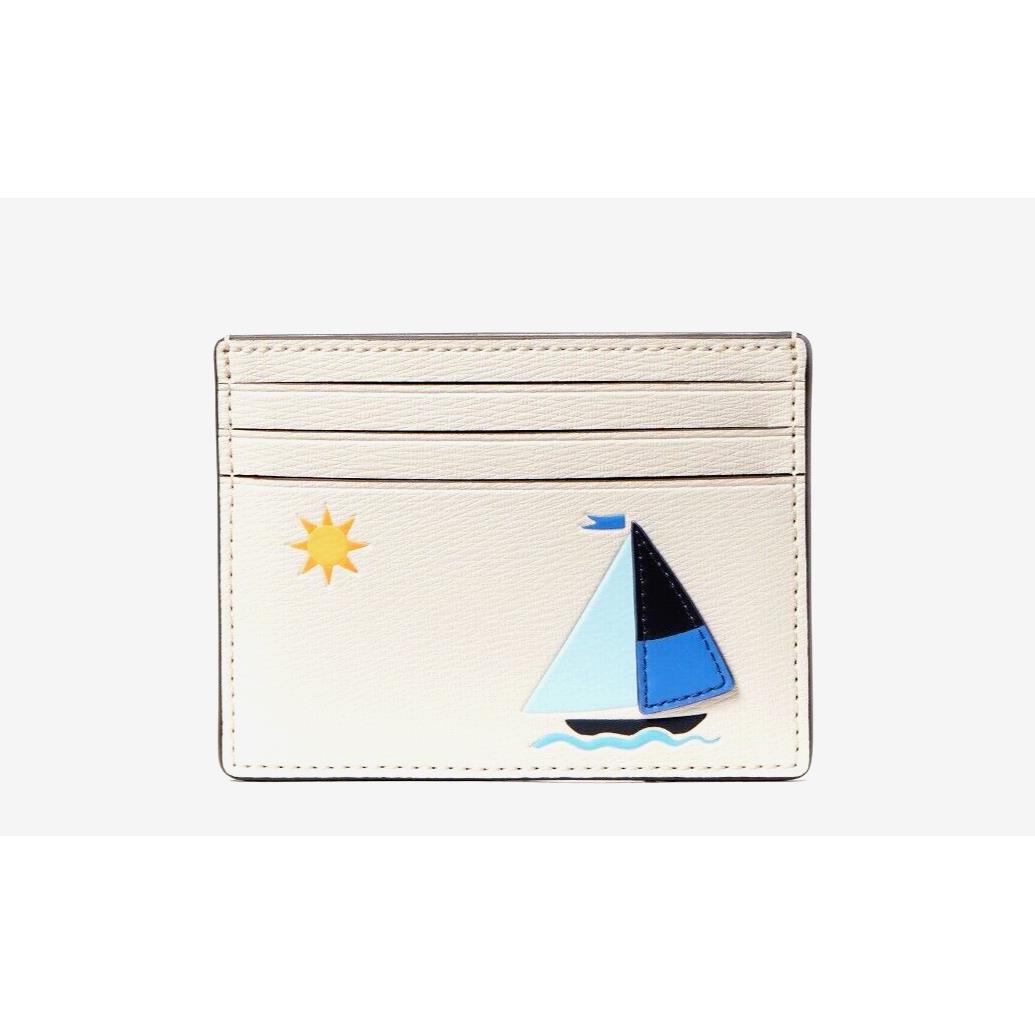 New Kate Spade Set Sail Small Slim Card Holder Multi