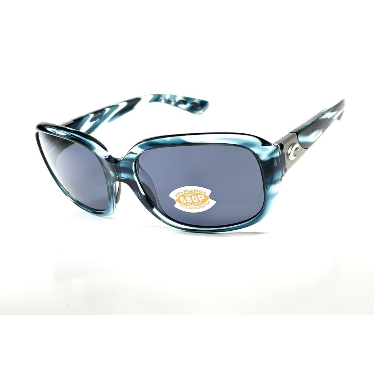 Costa Del Mar Women Sunglasses Gannet Shiny Marine Fade Gray Plastic 580P Lens