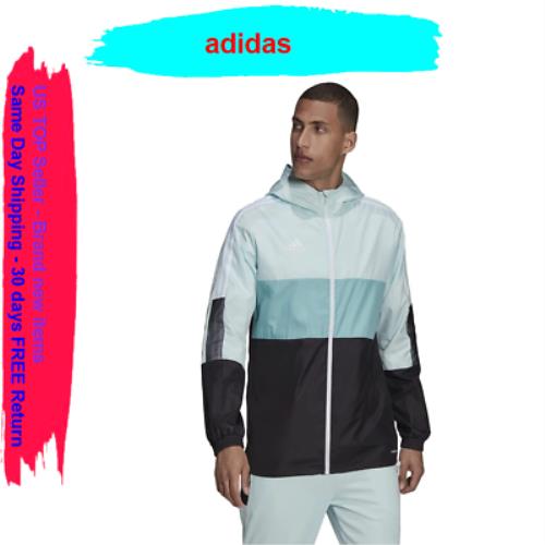Adidas Men`s Tiro Windbreaker Blocking Halo Mint/black X-large | 692740665535 - Adidas clothing - | SporTipTop