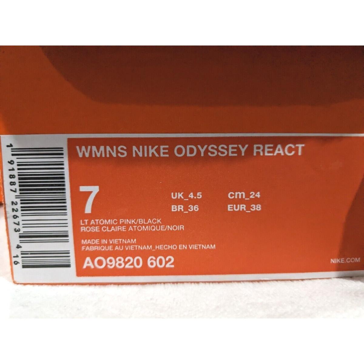 Nike shoes Odyssey React - Black , Pink 8