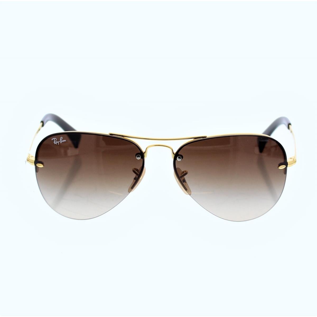 Ray Ban Rimless Aviator Sunglasses ORB3449 - Frame: Silver, Lens: Silver