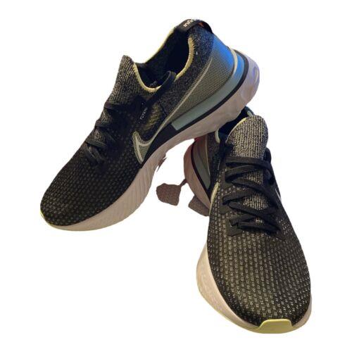 Nike React Infinity Run Flyknit Women`s Road Running Shoes Size 12 - Black , Black/Barely Volt/Glacier Ice/White Manufacturer