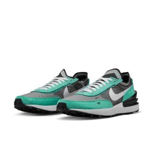 Men`s Size 9 Nike Waffle One Light Menta Green Black White Sneakers DD8014-005