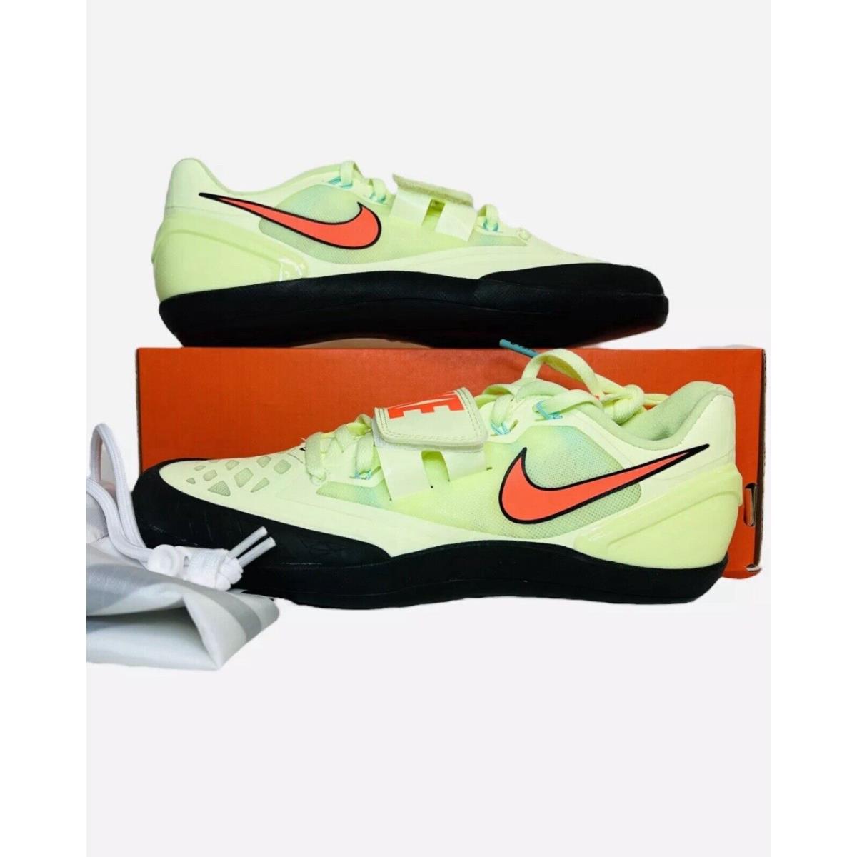 Nike Zoom Rotational 6 Track Throwing Shoes Volt/orange 685131-700 Mens Size 10 - Green