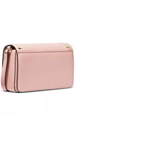 Michael Kors Signature Holly Small Flap Crossbody Bag Soft Pink/gold