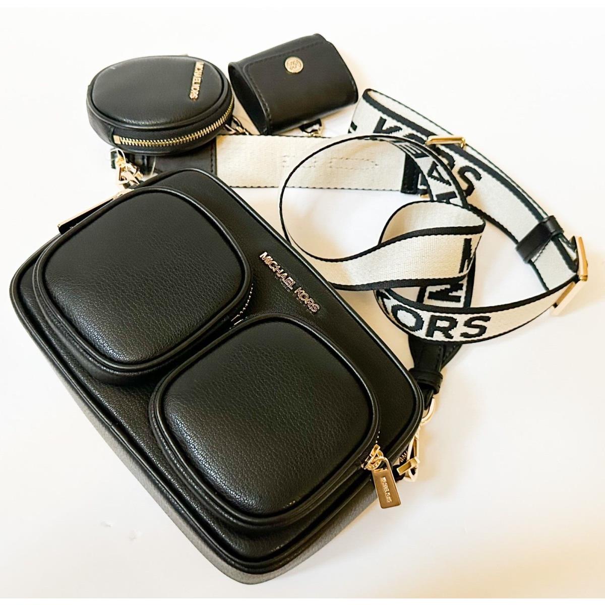 Michael Kors  bag   - Beige Black Handle/Strap, Gold Hardware, Black Exterior 4