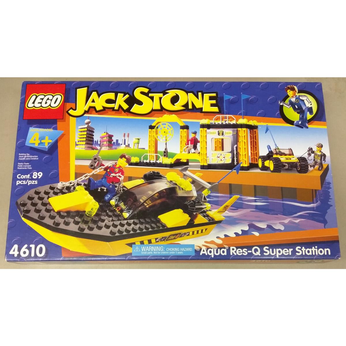 Lego Jack Stone 4610 Aqua Res-q Super Station Speed Boat Coast Guard Base