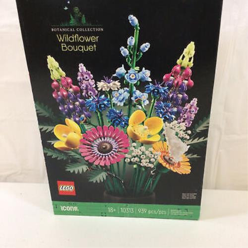 Lego 10313 Icons Botanical Collection Wildflower Bouquet 939 Pieces Building Toy