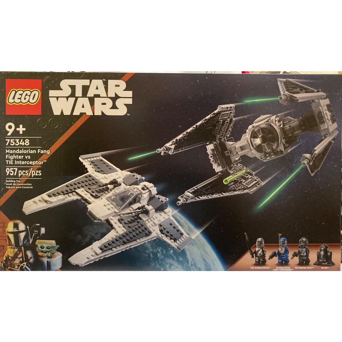 Lego Star Wars Mandalorian Fang Fighter Vs. Tie Interceptor 75348 Set 957 Pcs
