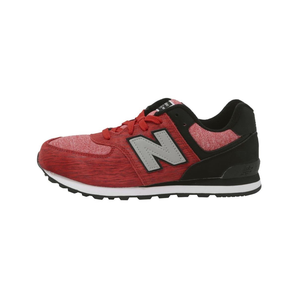 New Balance 574 Big Kids Running Shoes Sneakers KL574BEG - Red/black
