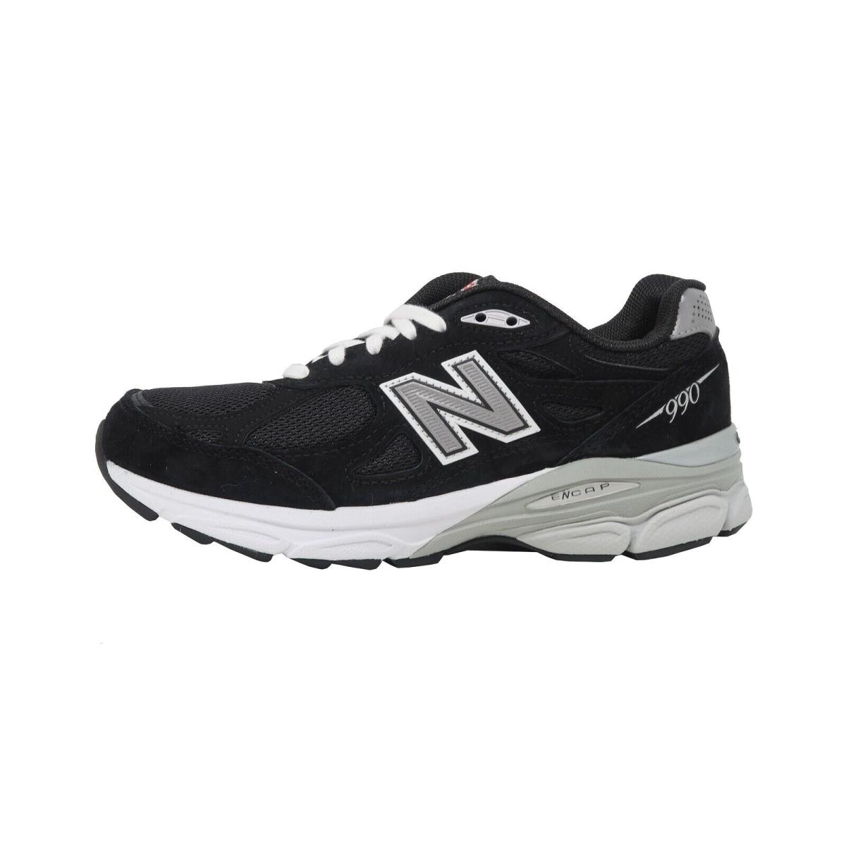 New Balance Women`s 990 Made in Usa Running Shoes Sneakers W990BK3 - Black/white