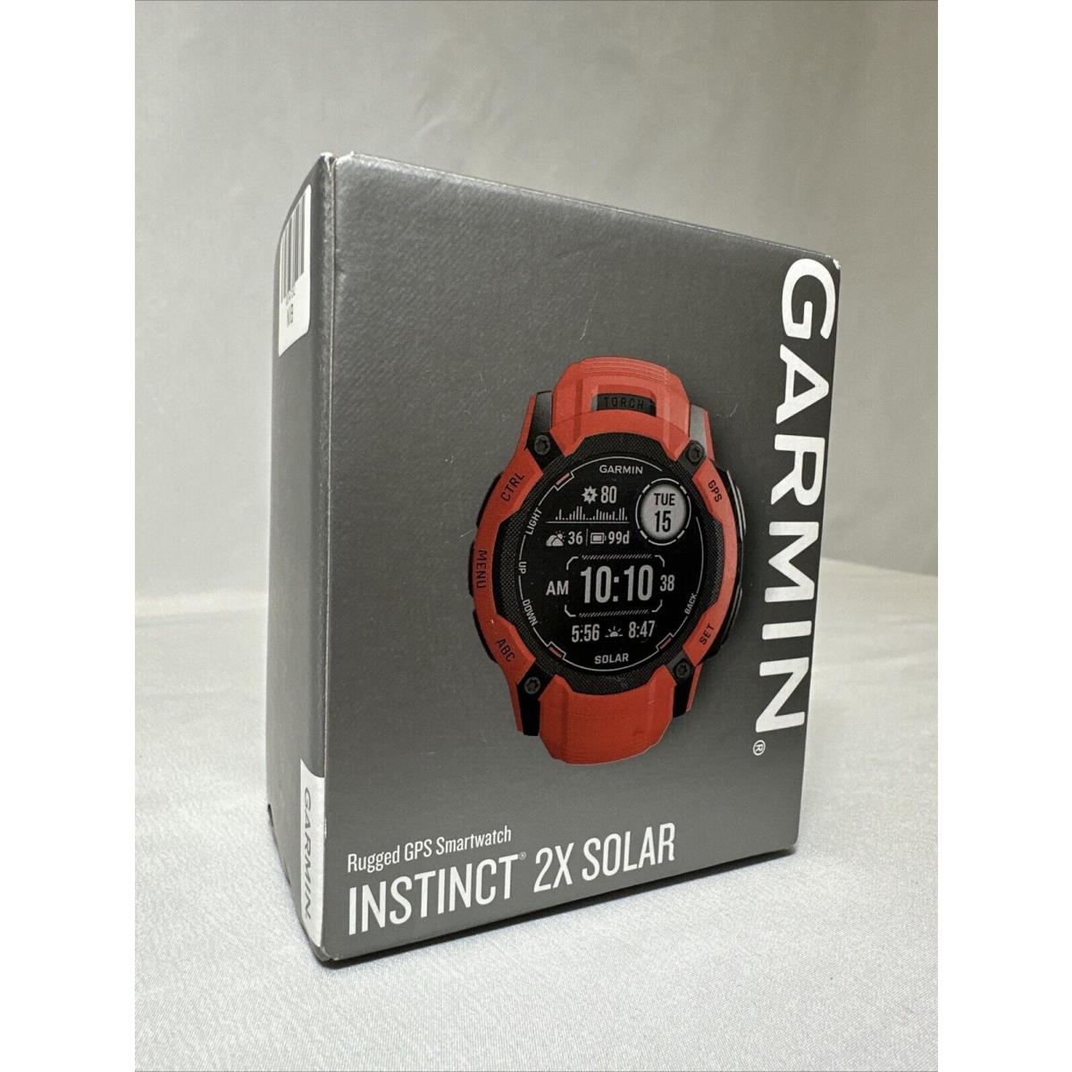 Garmin Instinct 2X Solar Rugged Outdoor Gps Smartwatch -flame Red