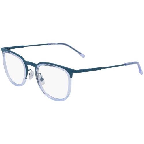 Lacoste L2264 466 Petrol Clear Eyeglasses 49/21/145 with Lacoste Case