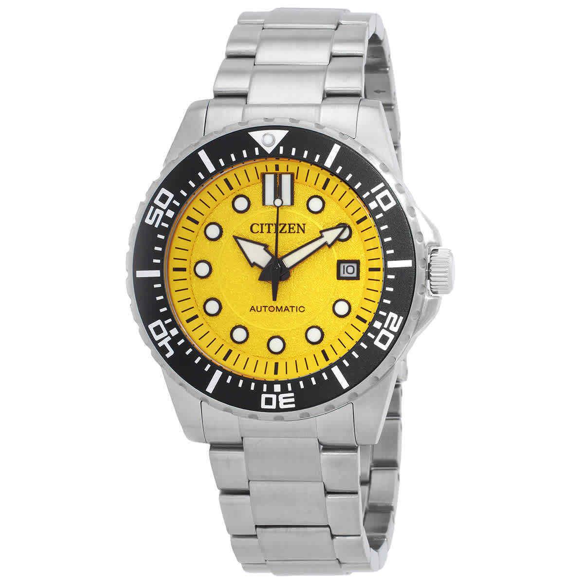 Citizen Automatic Yellow Dial Men`s Watch NJ0170-83Z