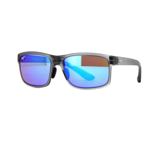 Pokowai Arch B439-11M Translucent Grey Polarized Blue Sunglass by Maui Jim