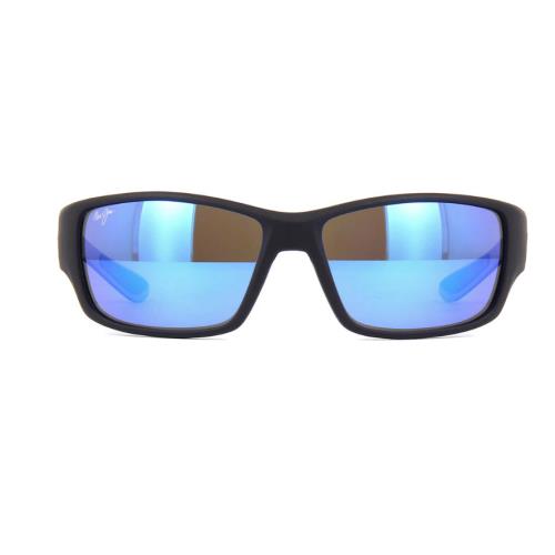 Maui Jim Local Kine Soft Black Polarized Blue Glass Sunglass B810-53B