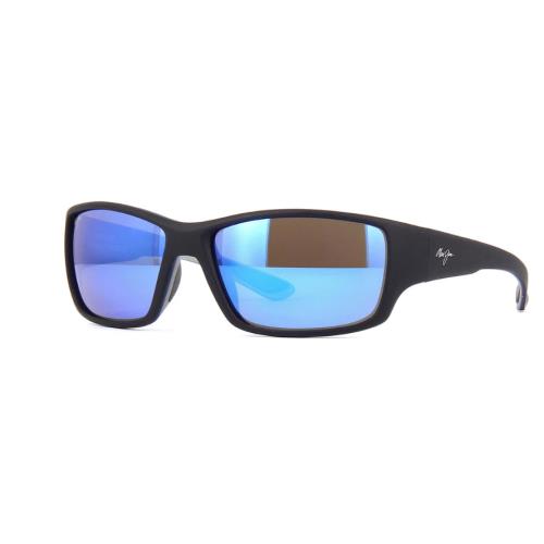 Maui Jim Local Kine Soft Black Polarized Blue Glass Sunglass B810-53B