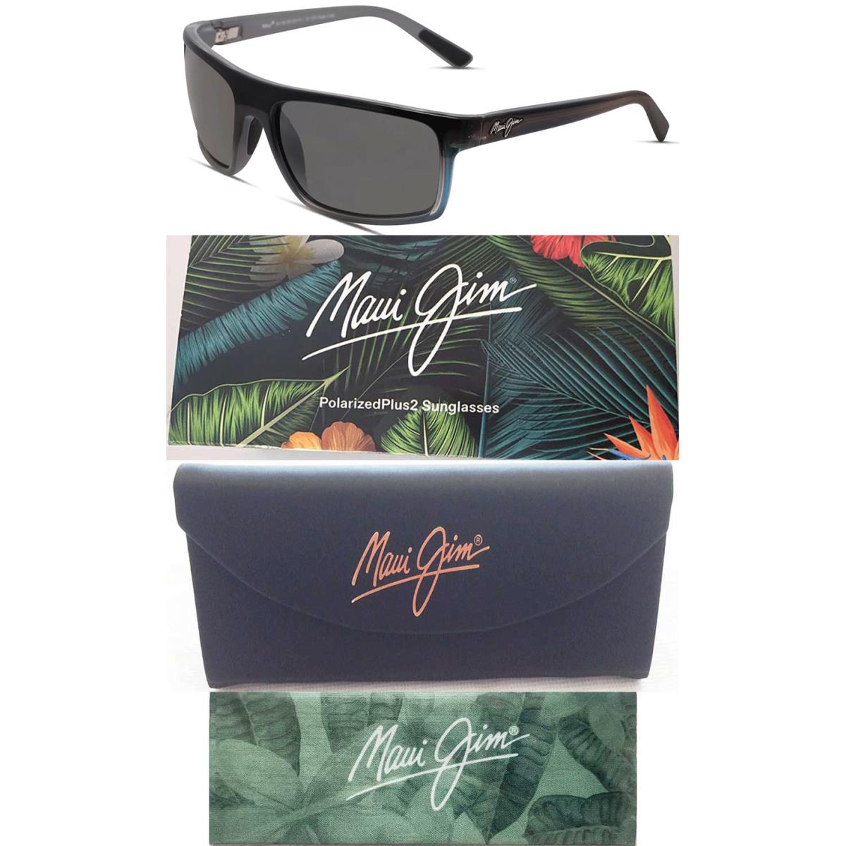 Maui Jim Byron Bay Polarized Sunglasses 746-02MR Matte Black Rubber Grey