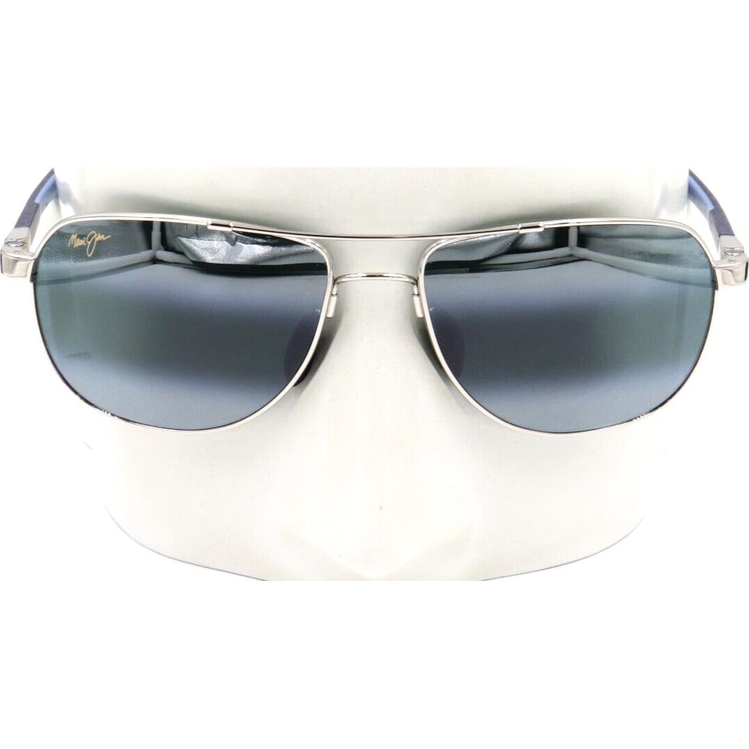 Maui Jim Guardrails Neutral Gray Polarized Aviator Sunglasses 327-17 - Frame: Silver, Lens: Neutral gray