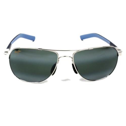 Maui Jim Guardrails MJ 327-17 Silver Neutral Grey Polarized Sunglasses