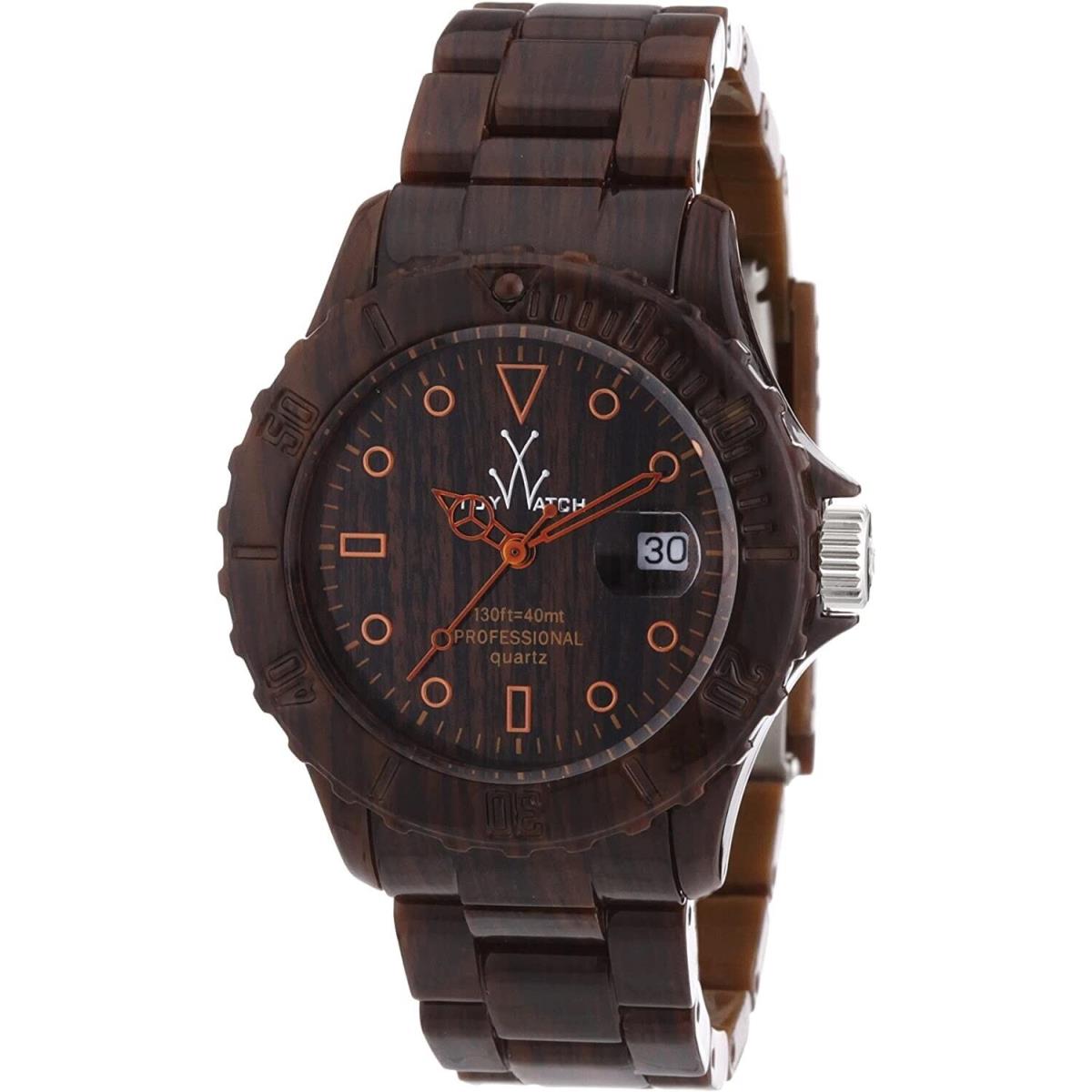 Toywatch Watch Imprint Wood Patterned Brown- FLE01WD