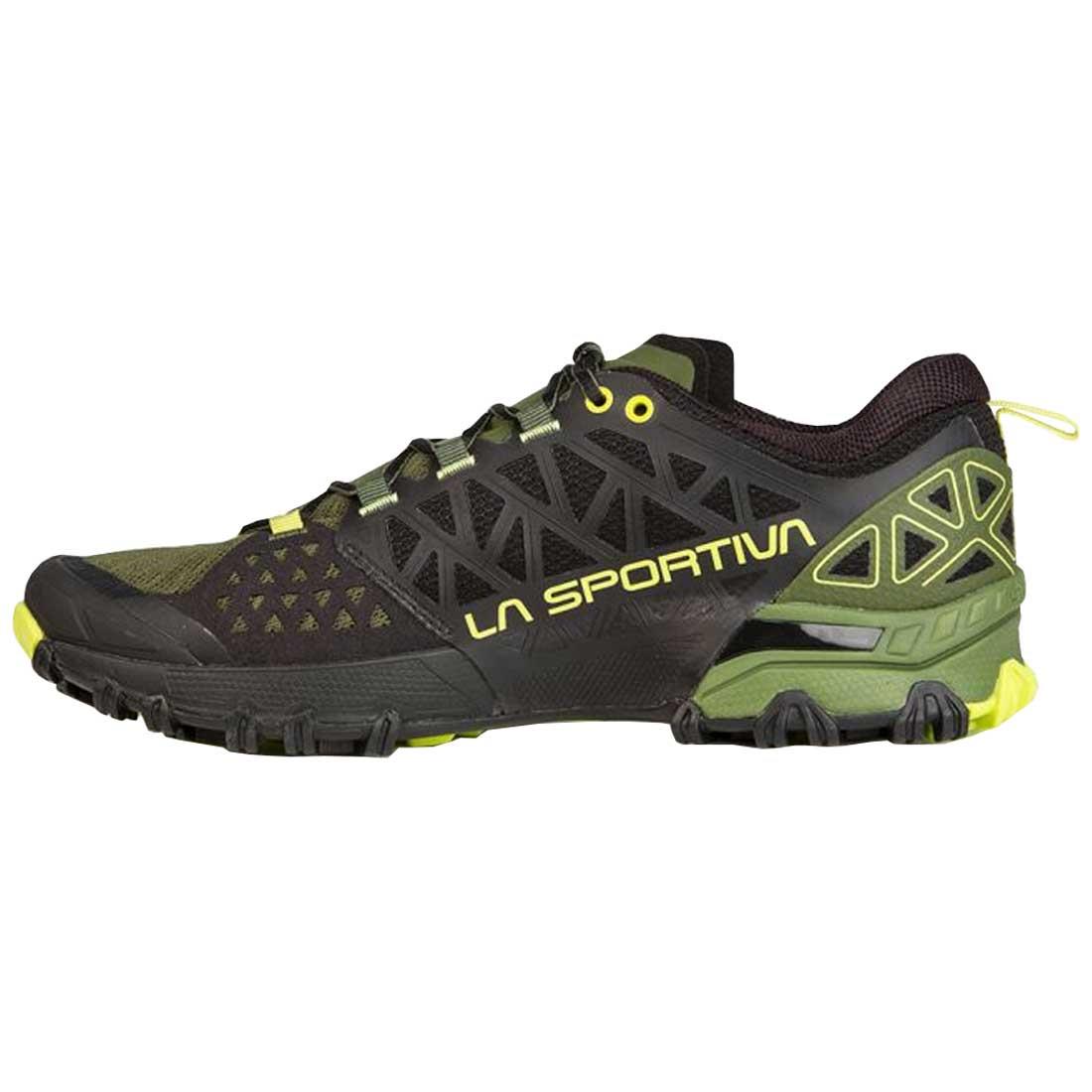 La Sportiva Bushido II - Men`s Trail Running Shoes Olive/Neon