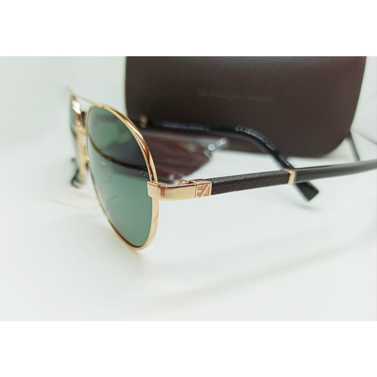 Ermenegildo Zegna EZ 0013 28R Gold / Green Polarized Sunglasses Italy