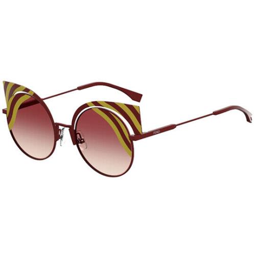 Fendi Hypnoshine Matte Metal Cat-eye Sunglasses w/ Gradient Lens 0215S - Italy
