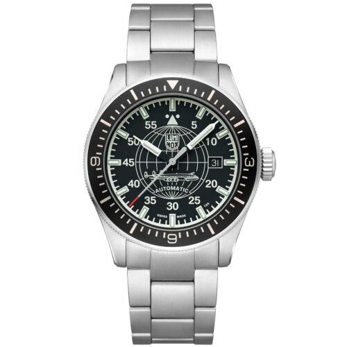 Luminox Men`s Watch Constellation Automatic Date Display Bracelet XA.9601.M - Dial: Black, Band: Silver