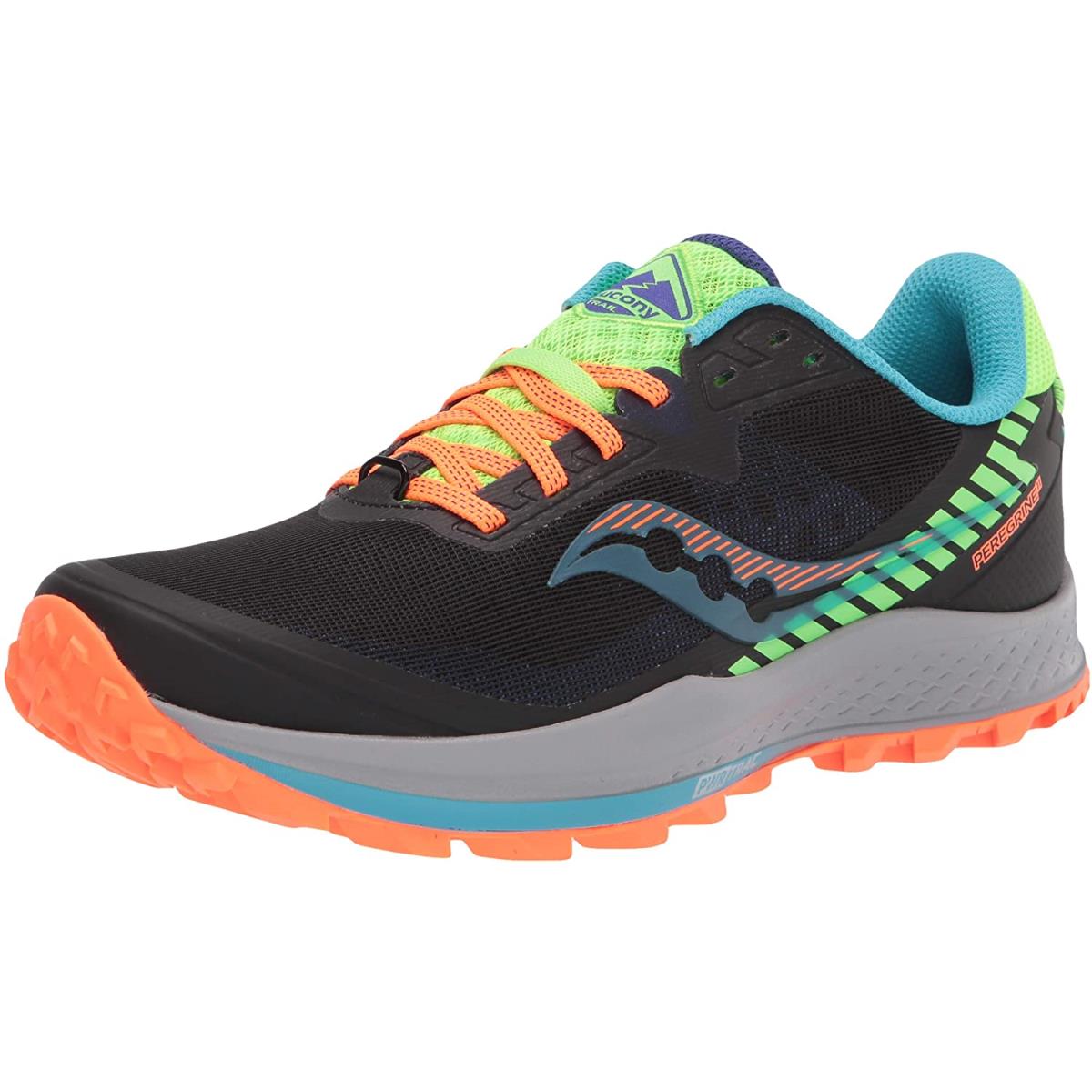 Saucony Men`s Peregrine 11 Trail Running Shoe Future Black