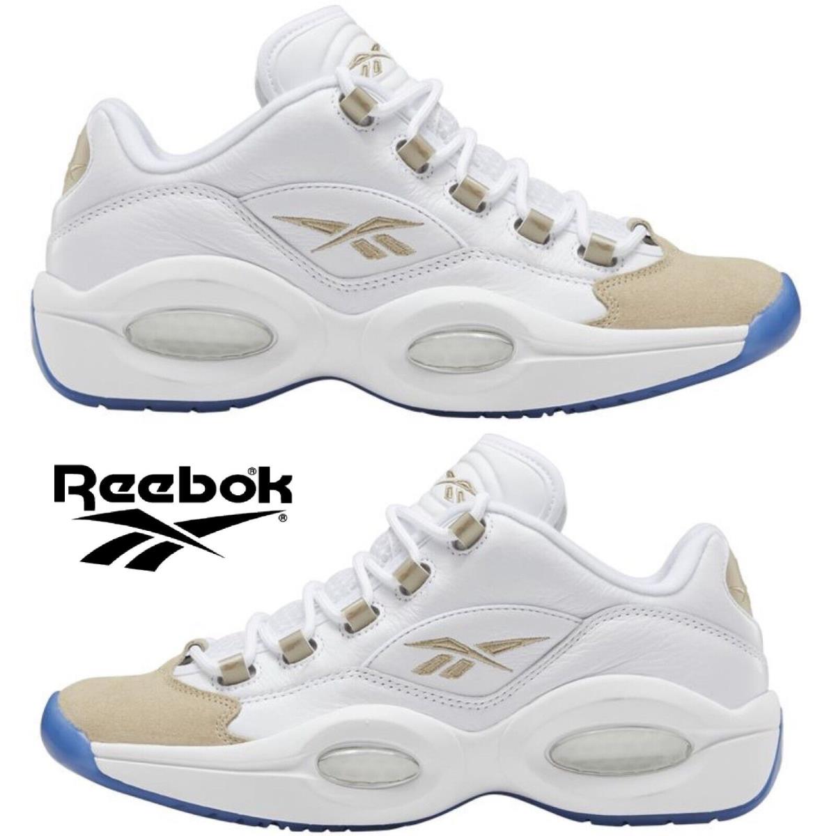Reebok Question Low Basketball Shoes Men`s Sneakers Running Casual Sport White