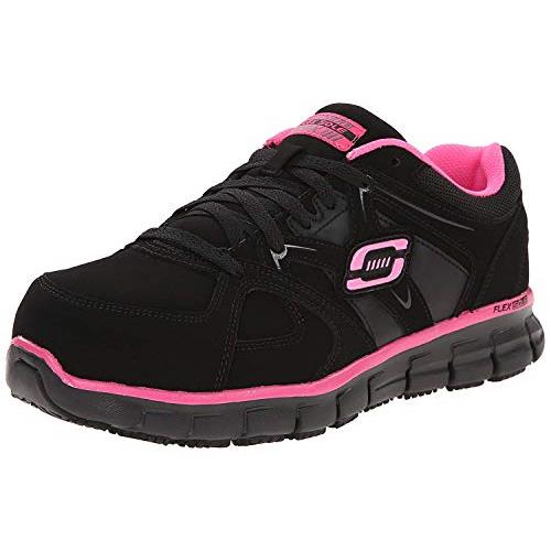 Skechers For Work Women`s Synergy Sandlot Alloy To Black/Pink